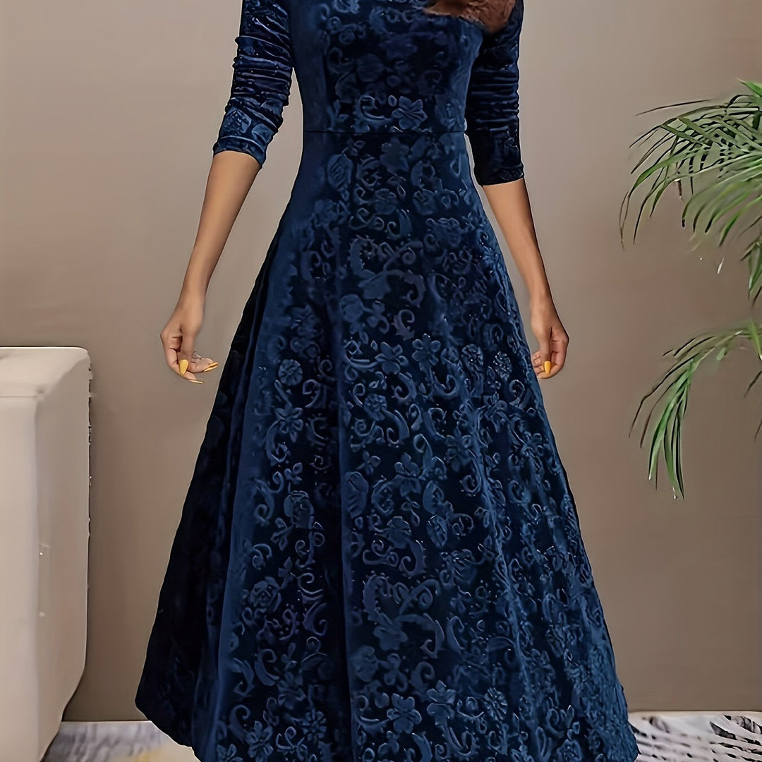Dorothy | Elegant Patterned Maxi Dress