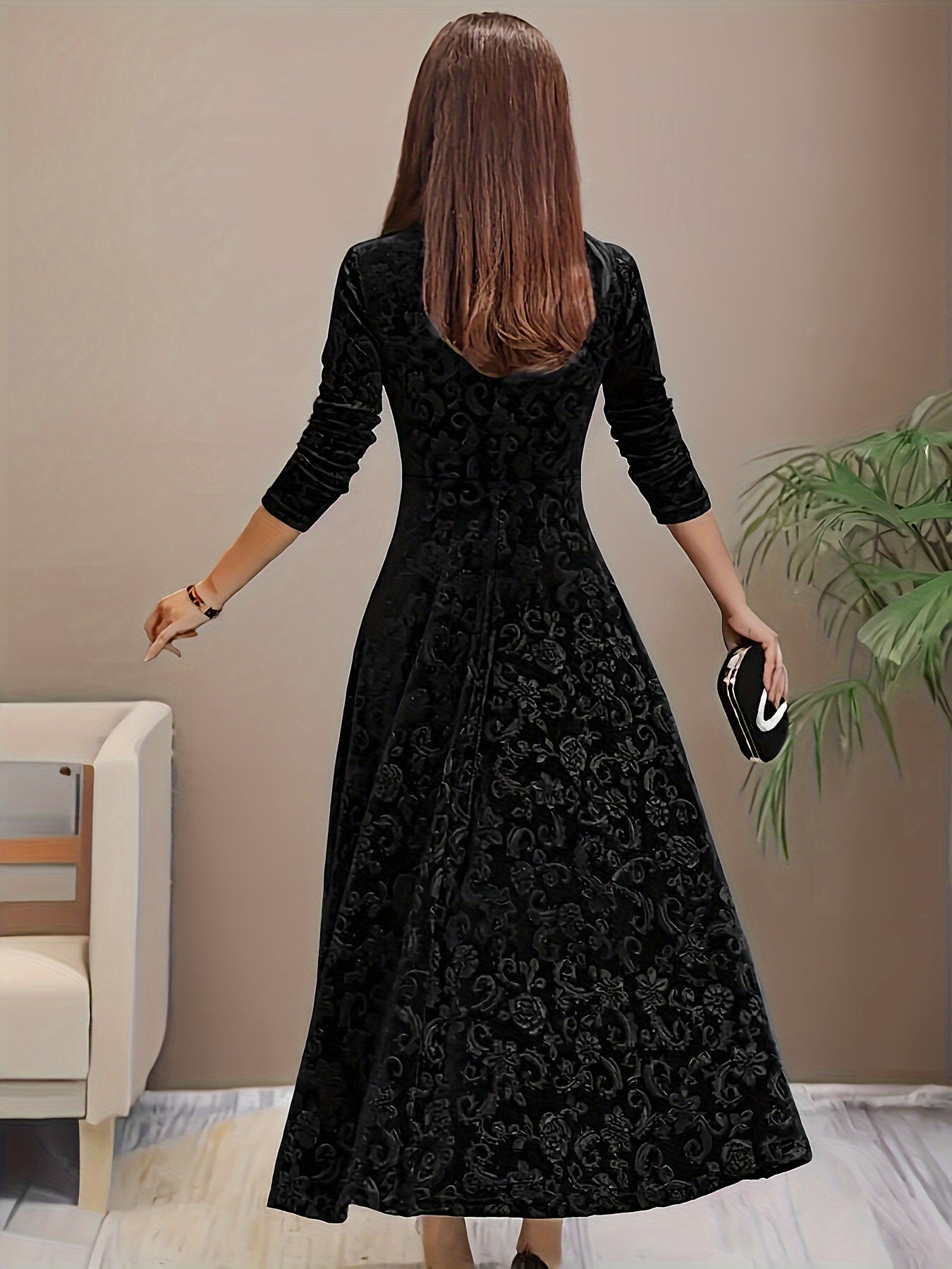 Dorothy | Elegant Patterned Maxi Dress