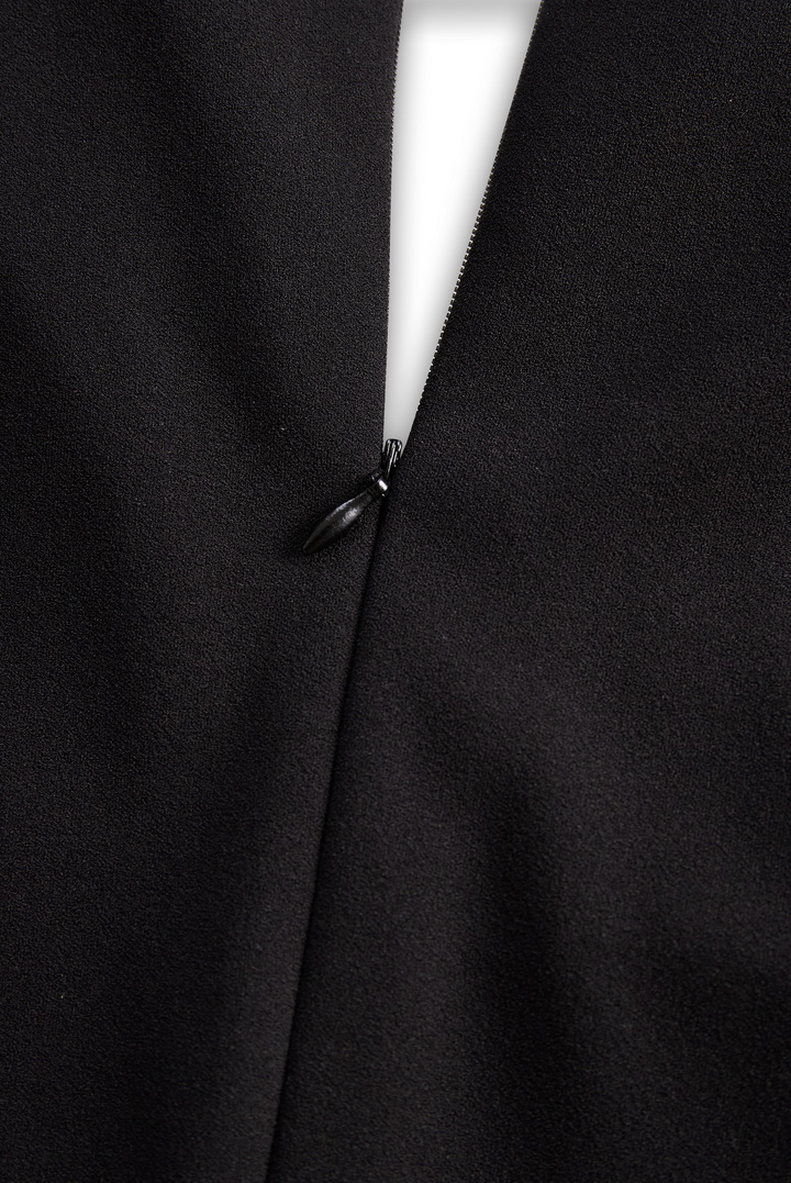 Camille™ | Black Belted Sheath Dress