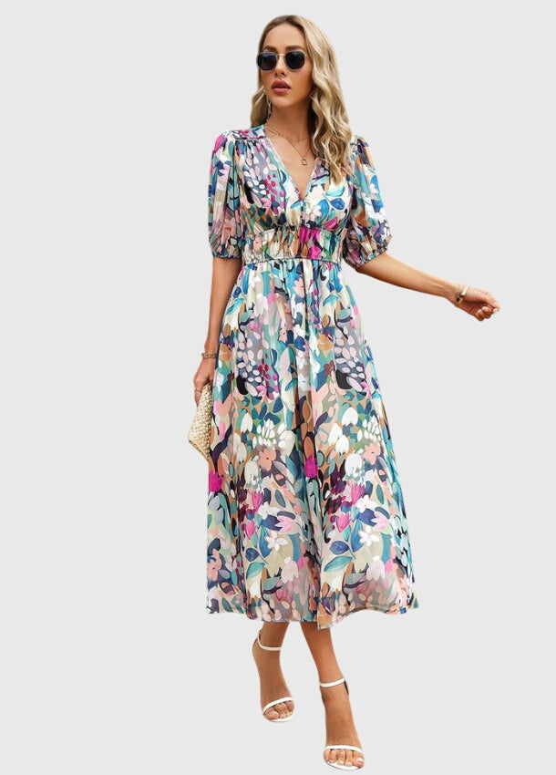 Grace | Flattering Floral Midi Dress