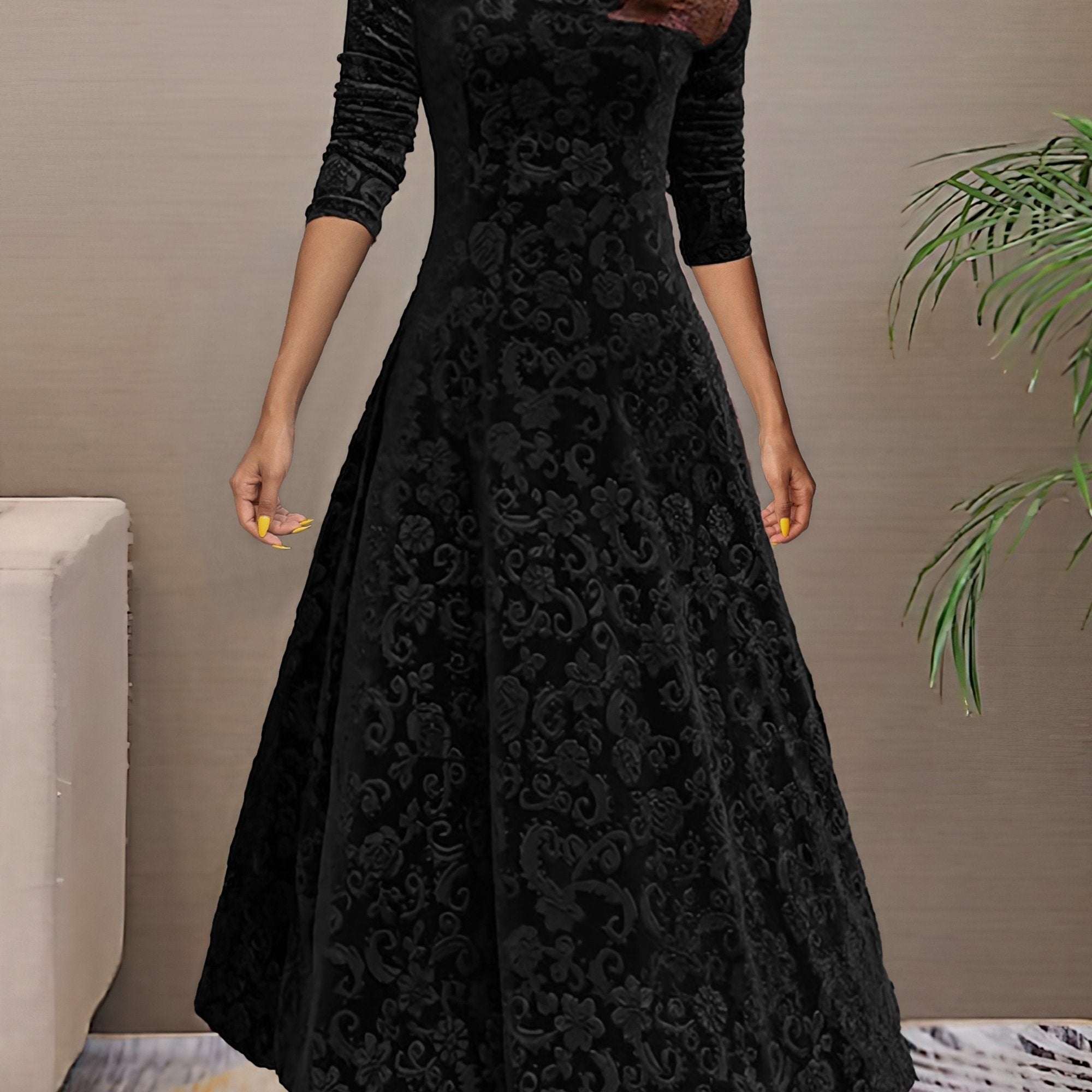 Nancy | Holiday Velvet Elegance Dress