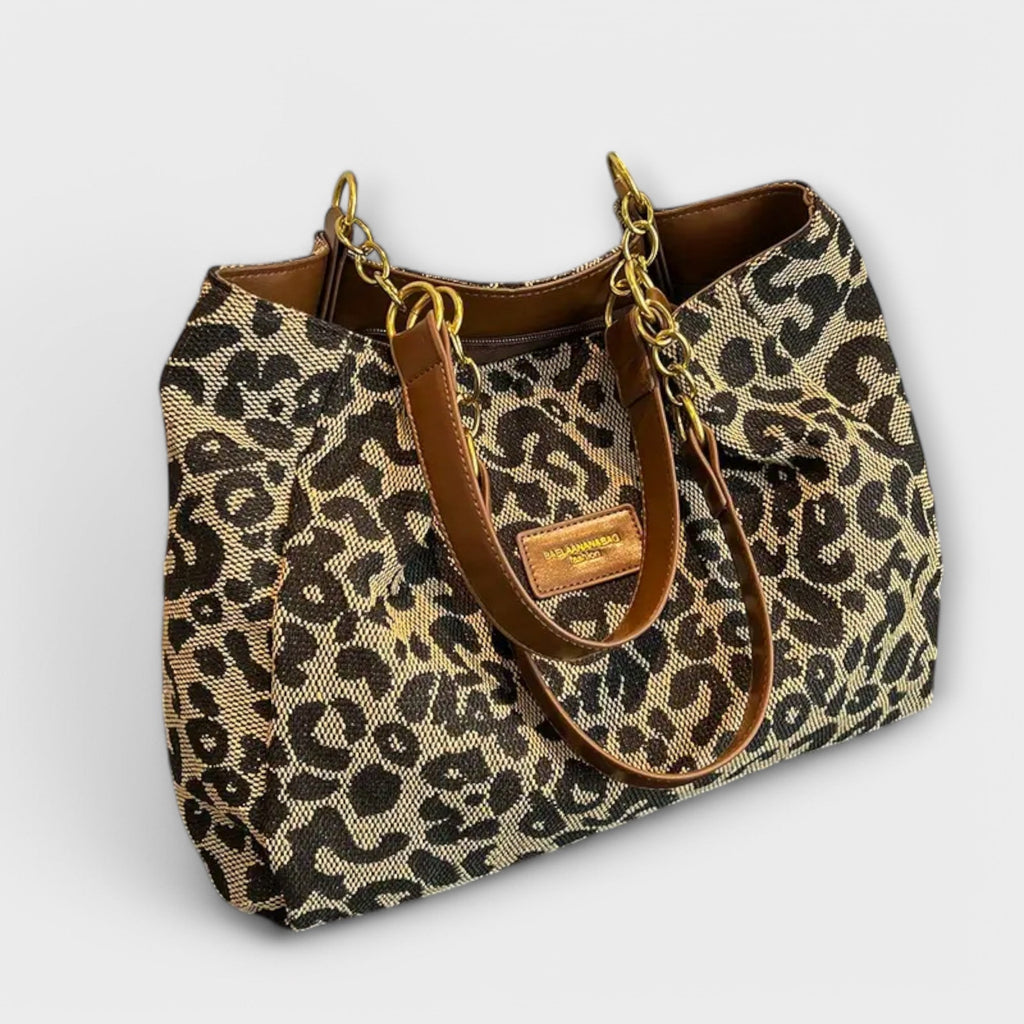 Helen | Leopard Canvas Tote