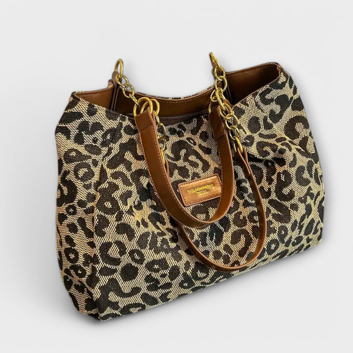 Helen | Leopard Canvas Tote