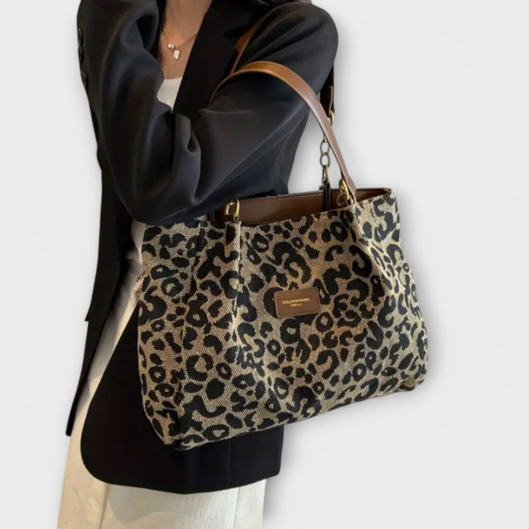 Helen | Leopard Canvas Tote