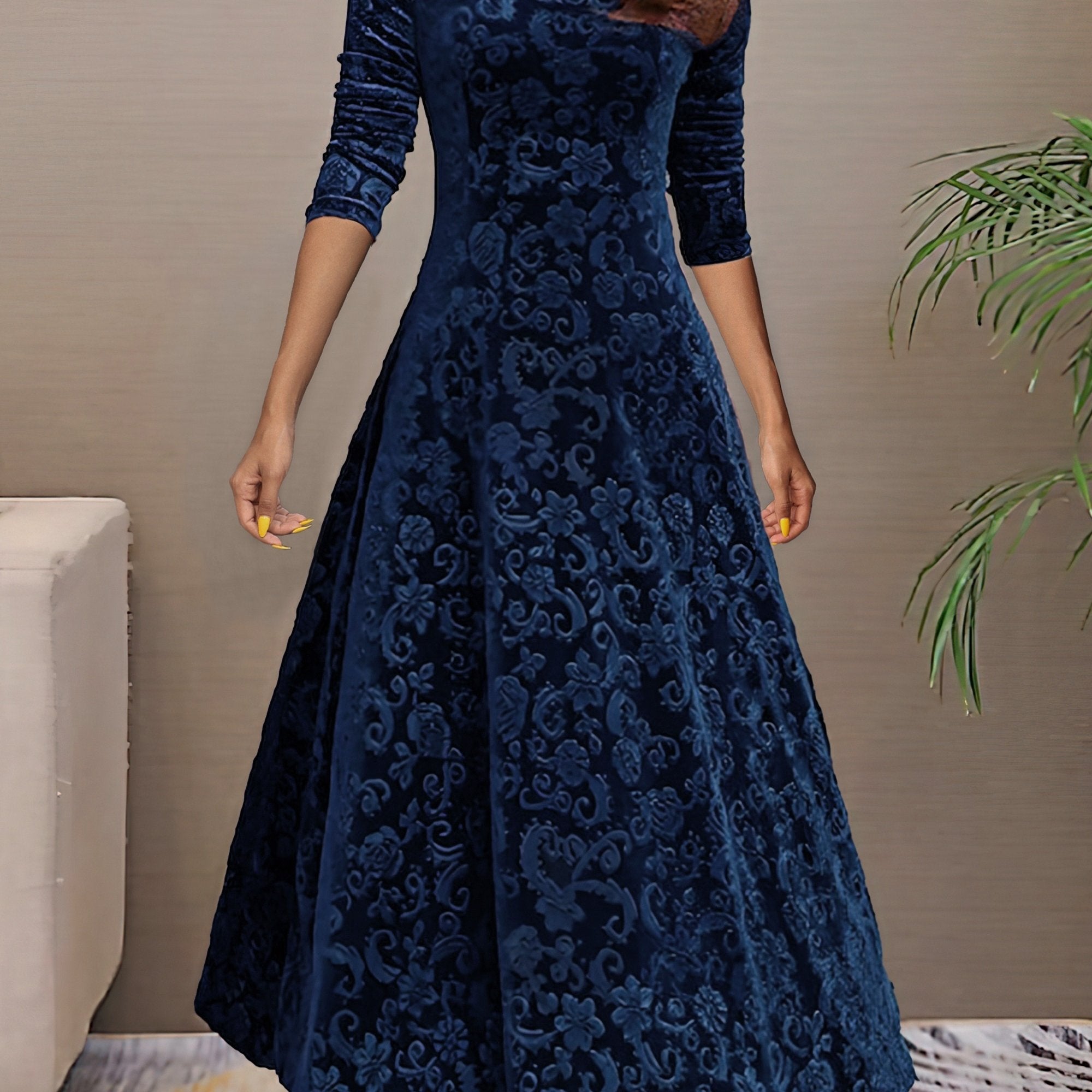 Nancy | Holiday Velvet Elegance Dress
