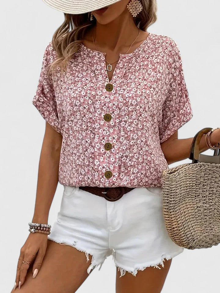 Helen | Elegant Floral Summer Top