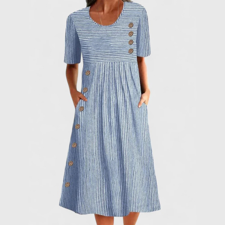 Grace | Striped Midi Dress