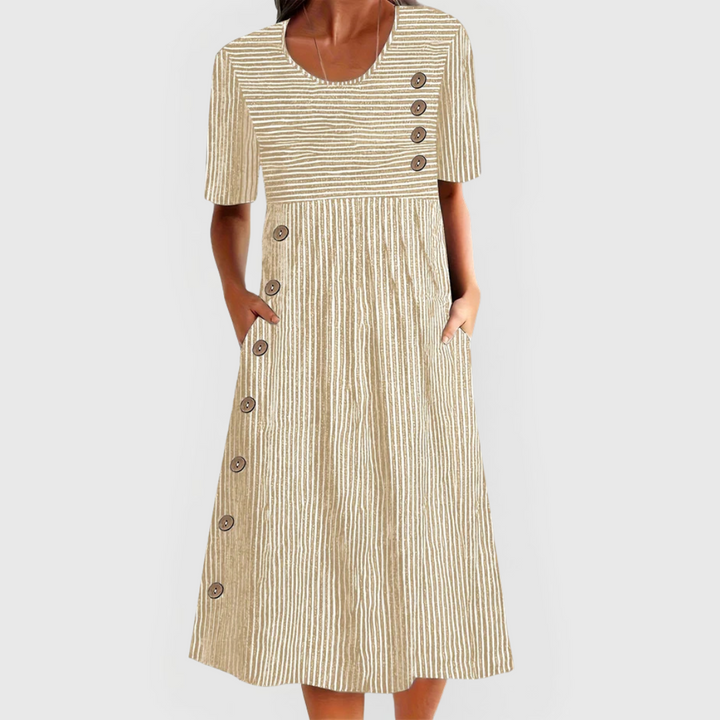 Grace | Striped Midi Dress