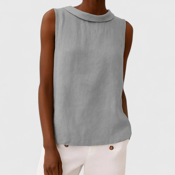 Grace | Elegant Top with Roll Collar