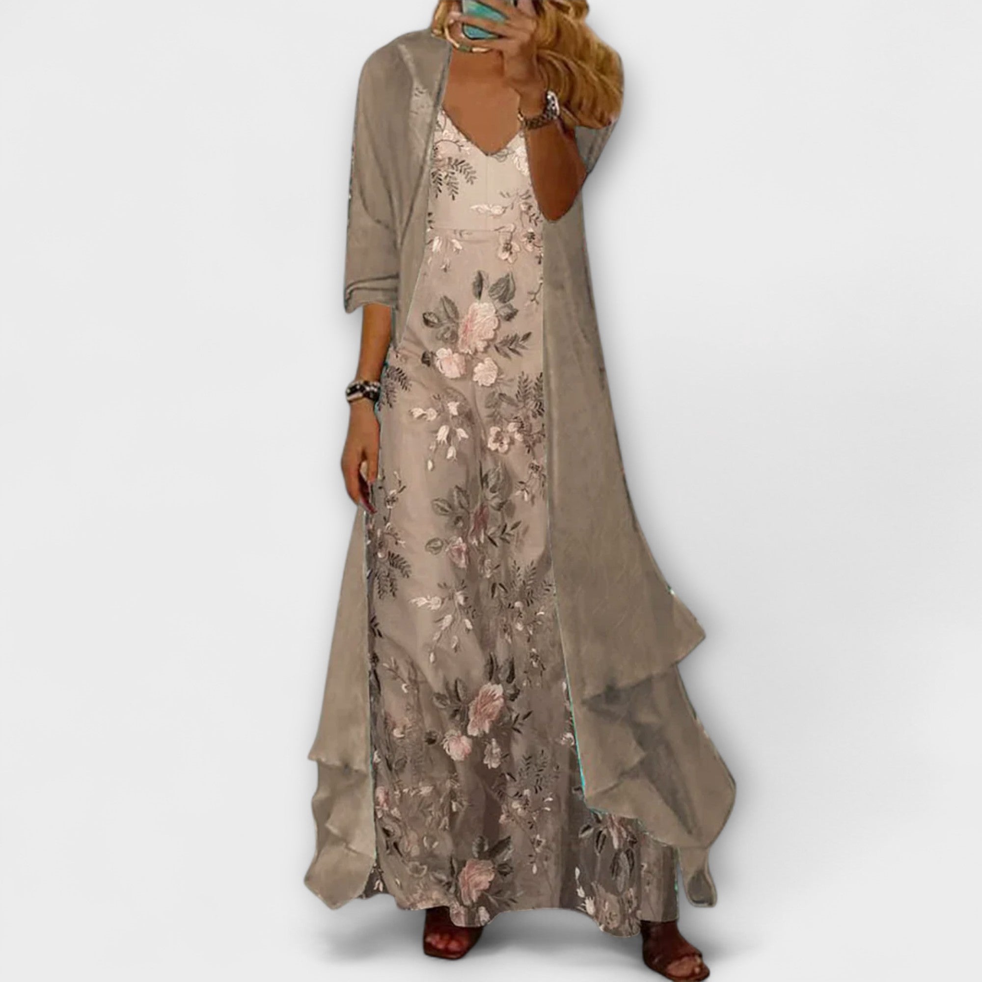 Grace | Elegant Maxi Dress Two-Piece Set