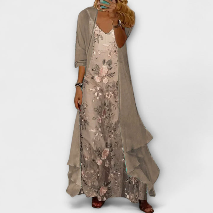 Grace | Elegant Maxi Dress Two-Piece Set