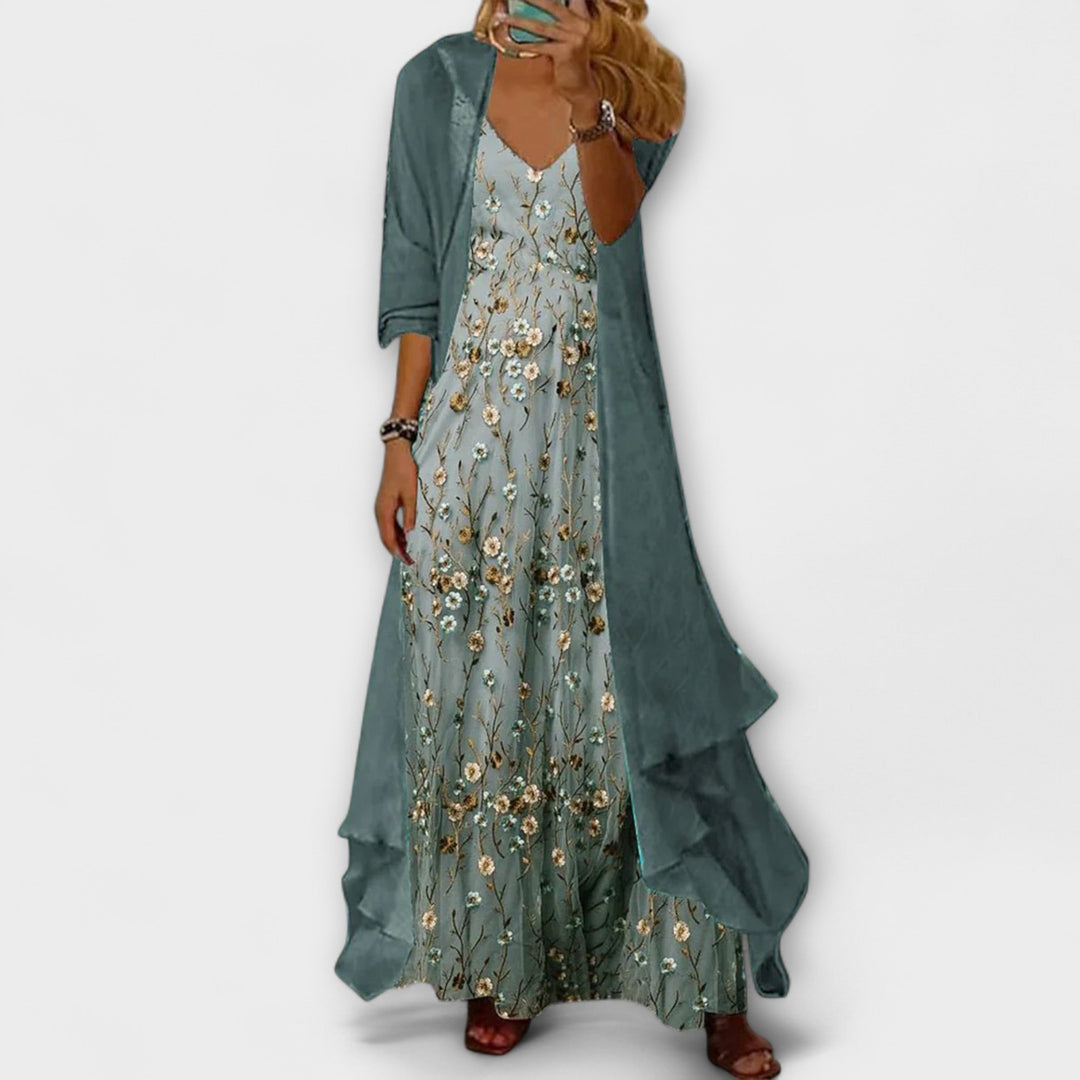 Grace | Elegant Maxi Dress Two-Piece Set