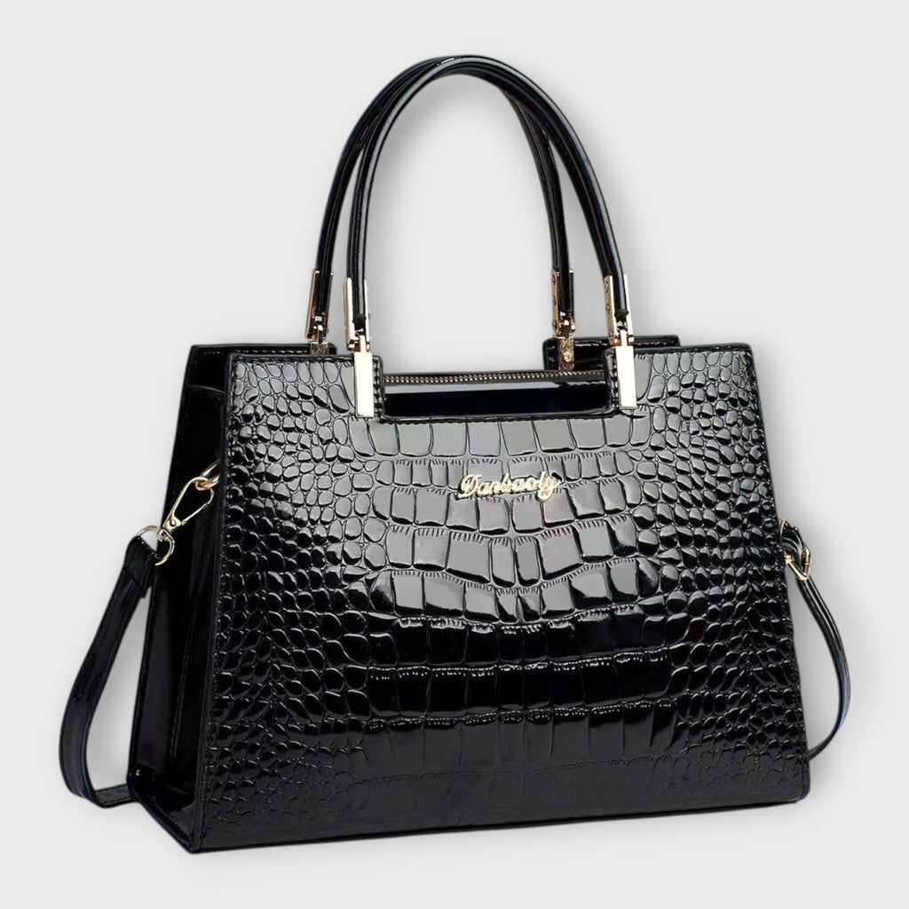 Grace | Glossy Crocodile Pattern Handbag