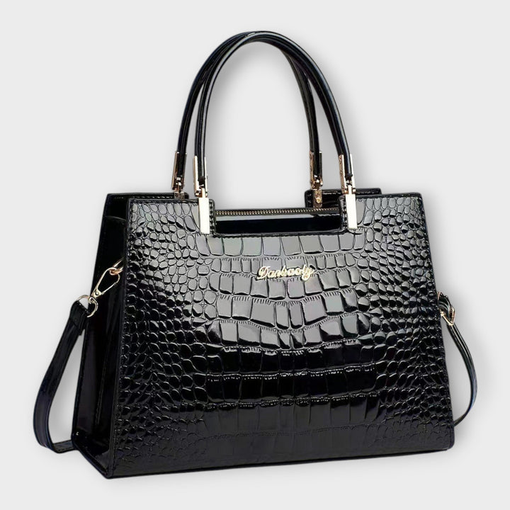 Grace | Glossy Crocodile Pattern Handbag