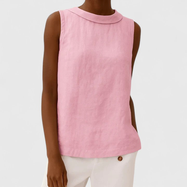 Grace | Elegant Top with Roll Collar