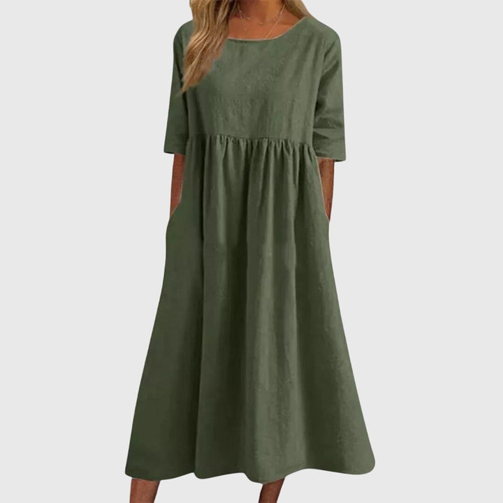 Helen | Elegant Short-Sleeved Dress