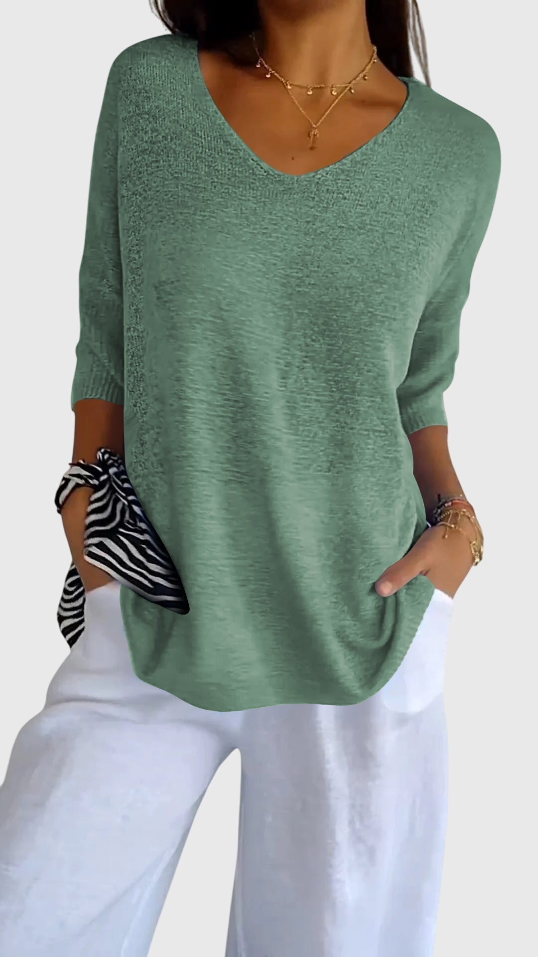Grace | Elegant V-Neck Top