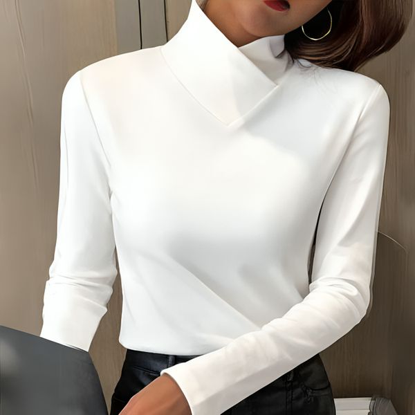 Isabelle | Sculpted Soft-Touch Turtleneck Top