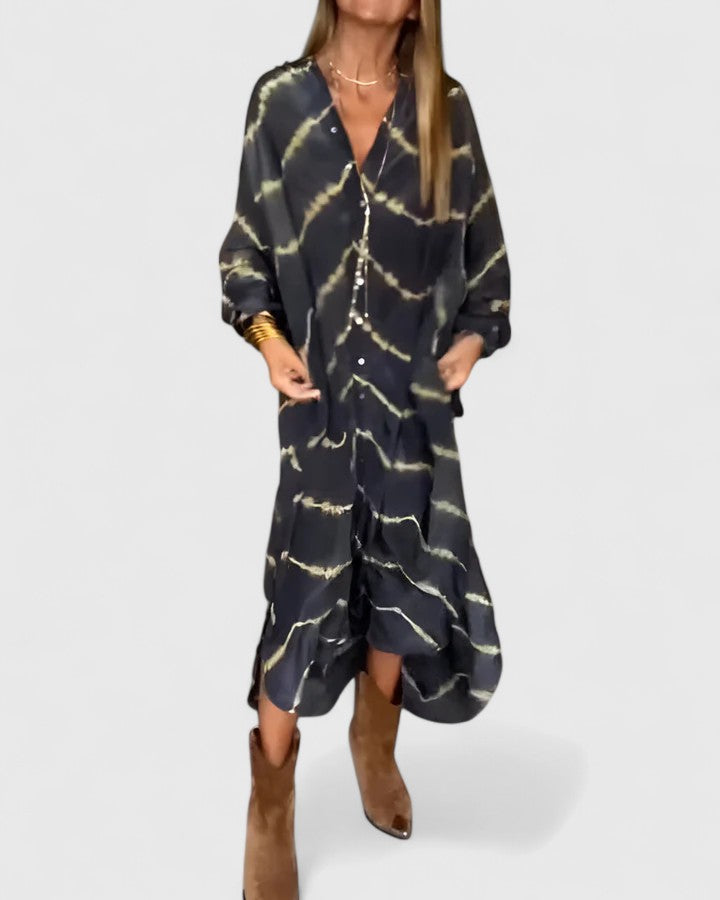 Grace | Elegant Boho Striped Maxi Dress