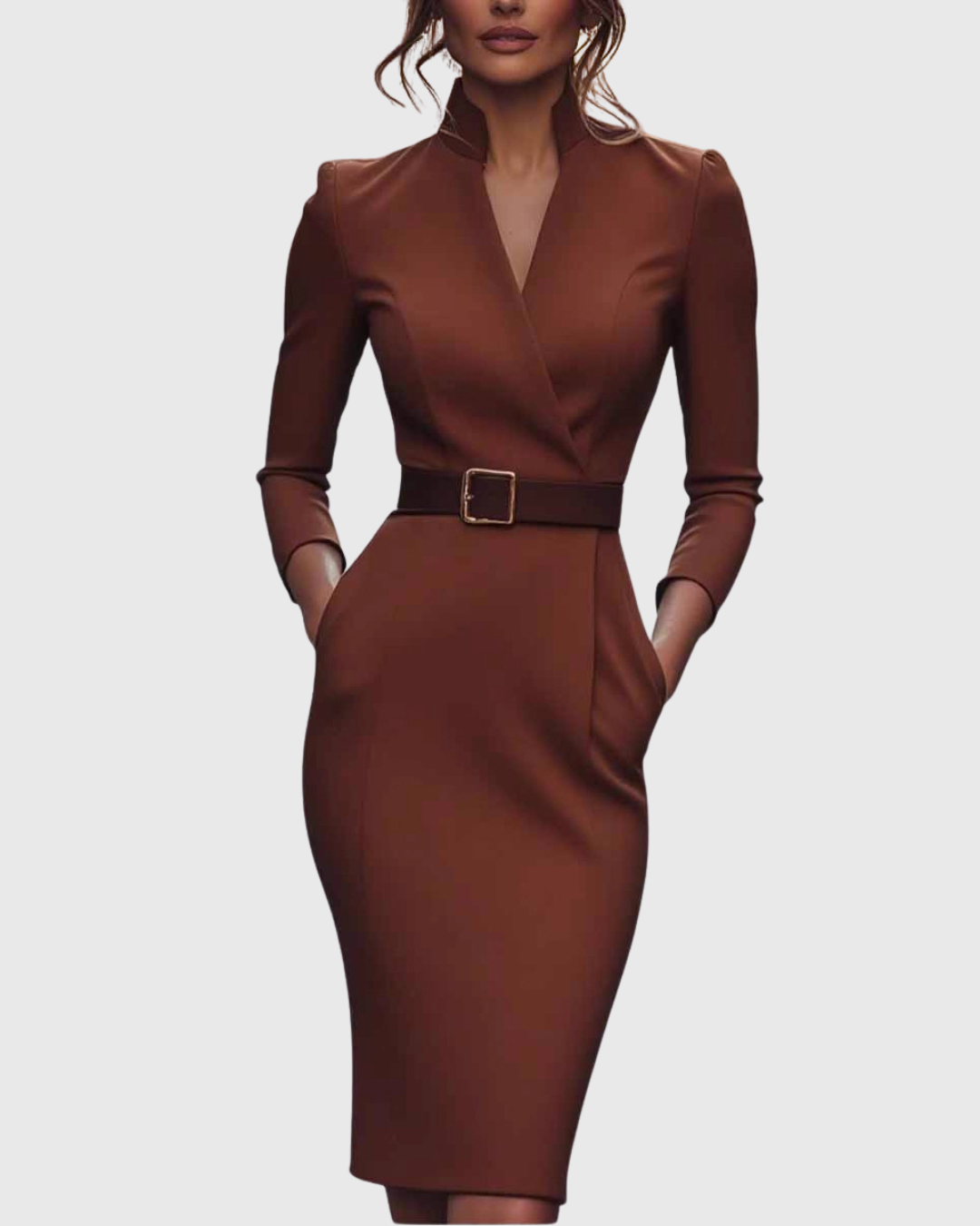 Estelle | The Belted Power Maxi Dress