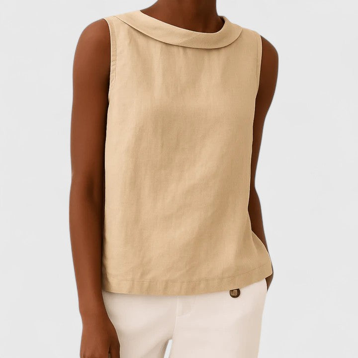Grace | Elegant Top with Roll Collar