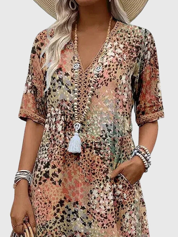 Helen | Elegant Floral Midi Dress