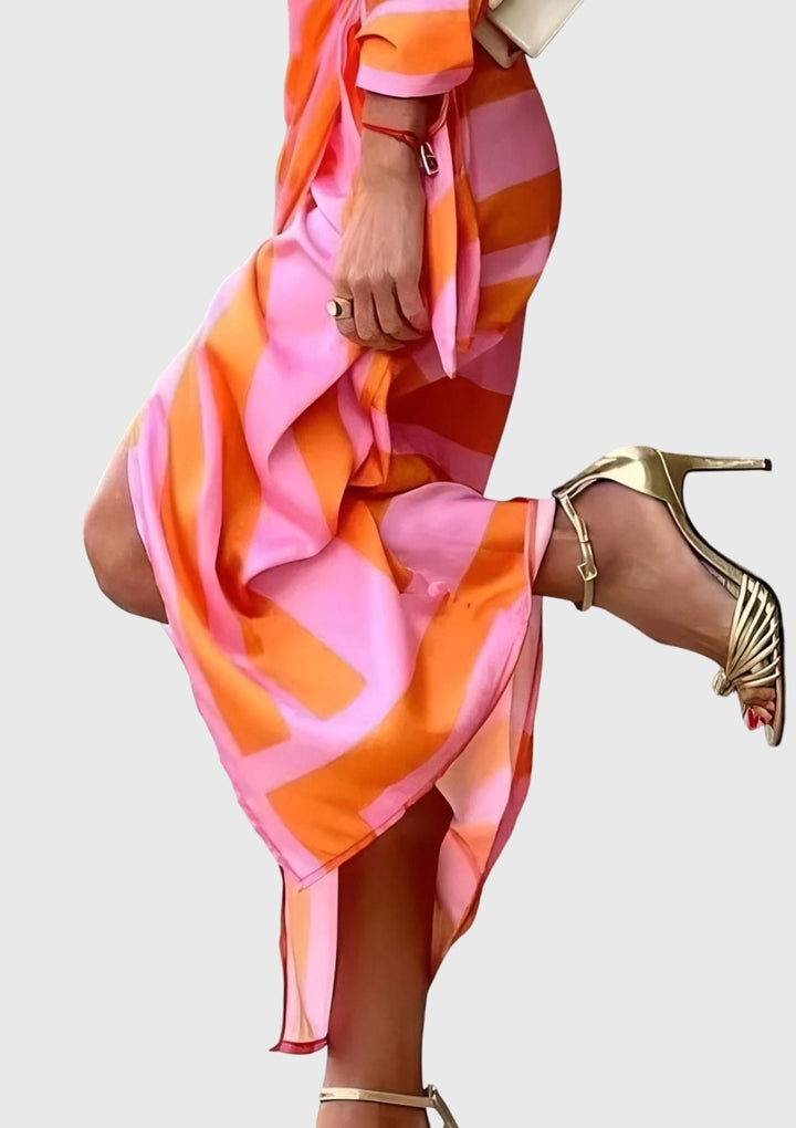 Helen | Elegant Wrap Dress with Print