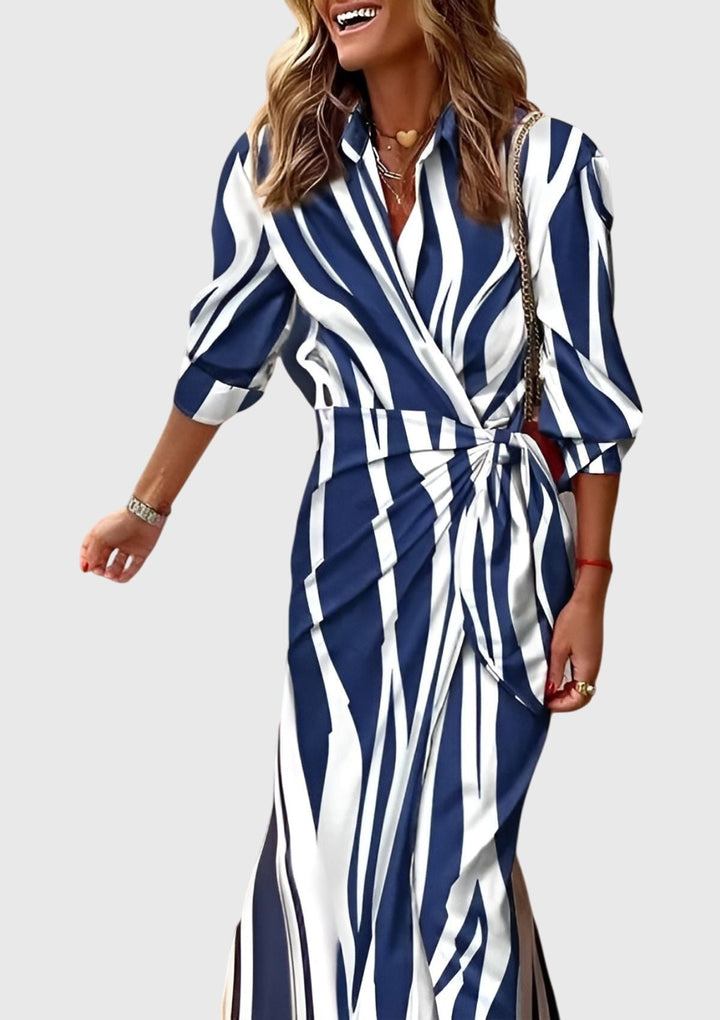 Helen | Elegant Wrap Dress with Print