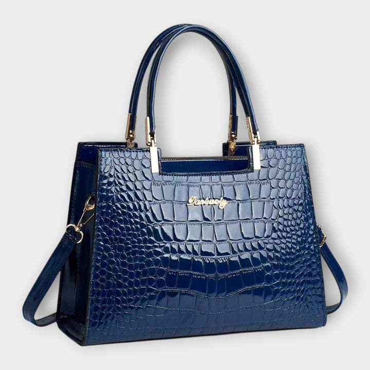 Grace | Glossy Crocodile Pattern Handbag
