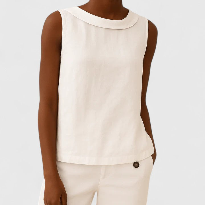 Grace | Elegant Top with Roll Collar