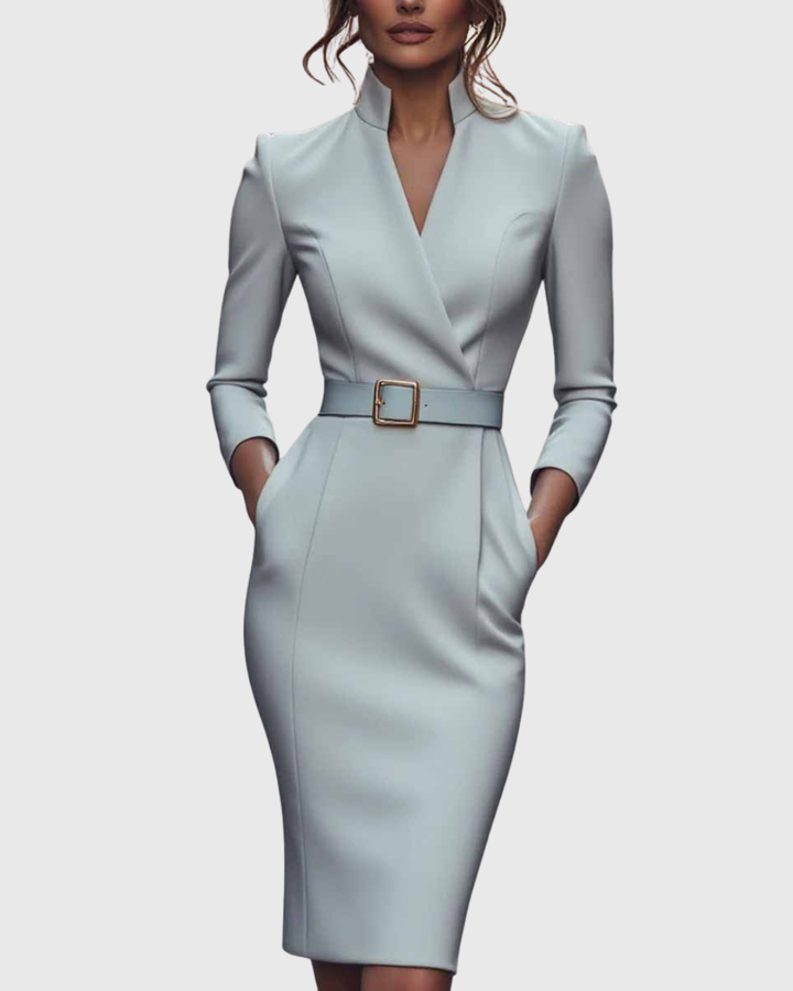 Estelle | The Belted Power Maxi Dress