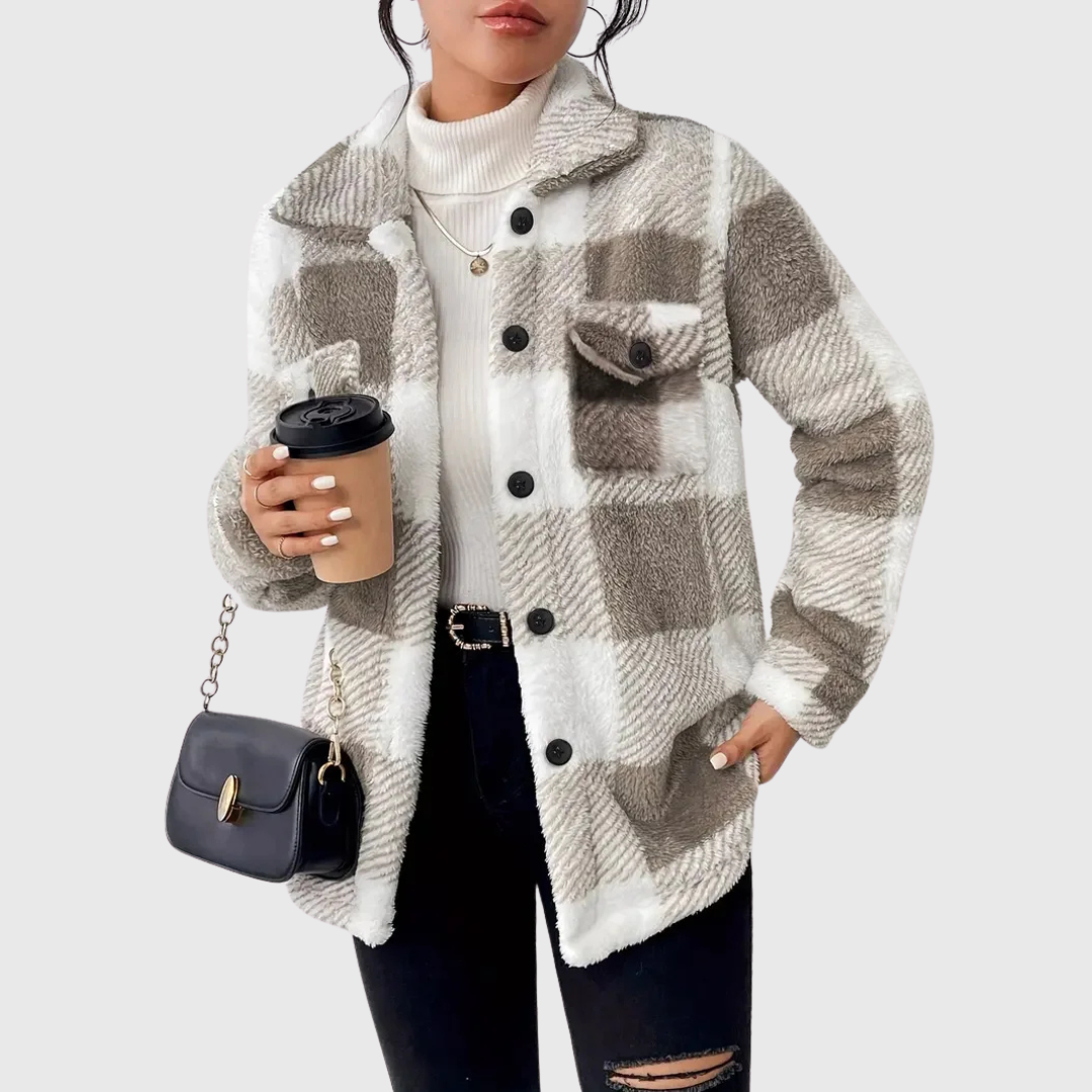 Martin | Stylish Plaid Fleece Jacket