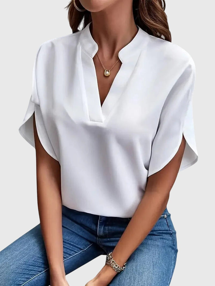 Helen | Soft and Elegant V-Neck Shirt