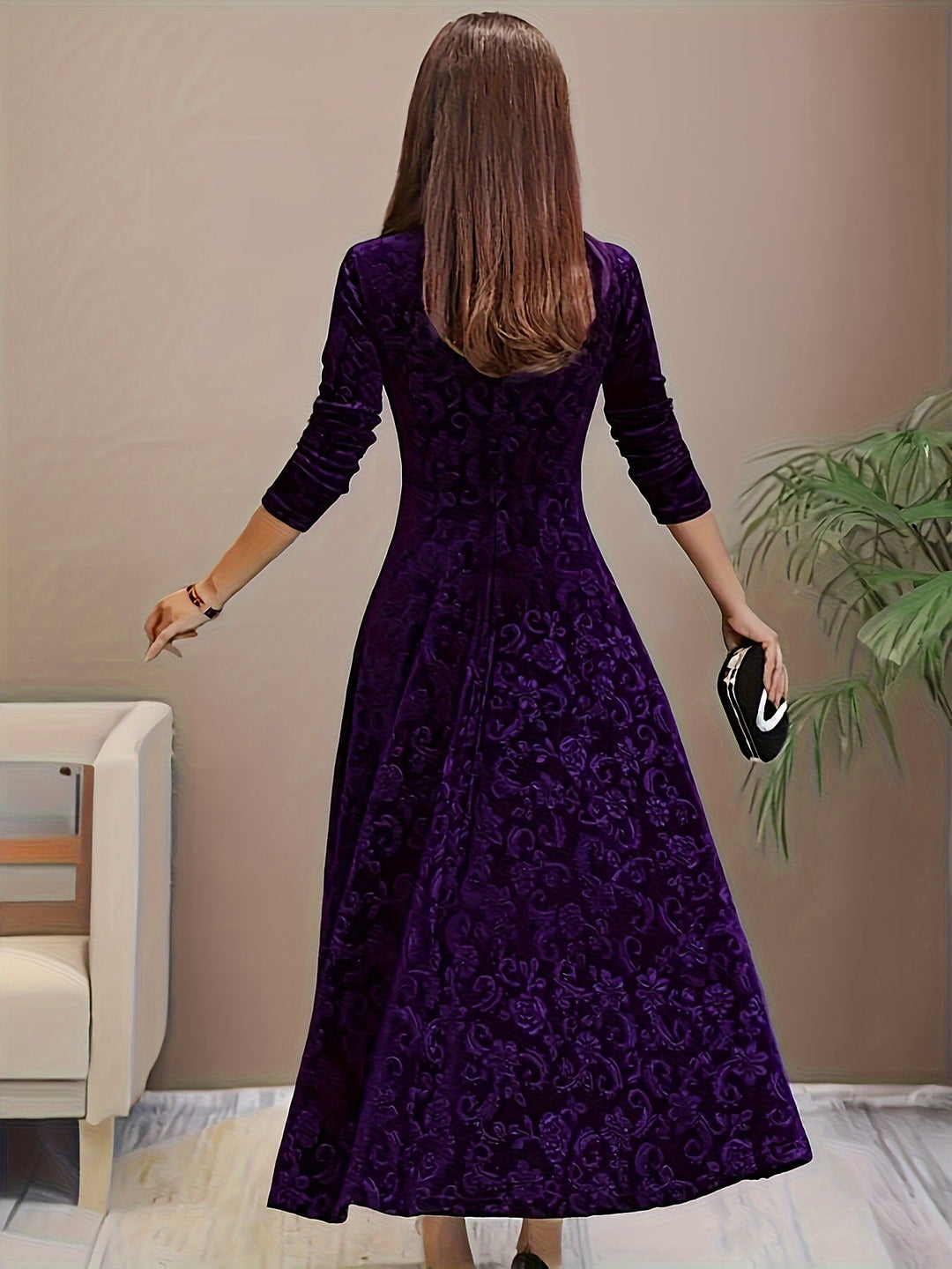 Dorothy | Elegant Patterned Maxi Dress