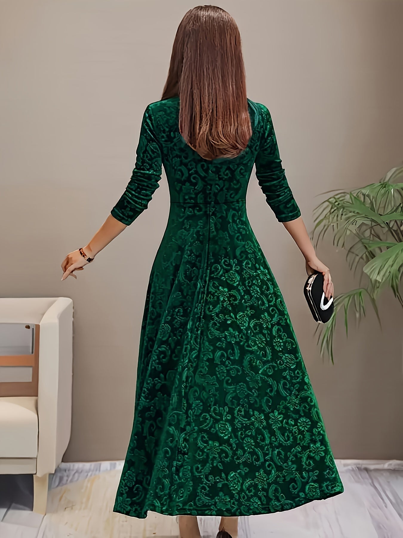 Dorothy | Elegant Patterned Maxi Dress