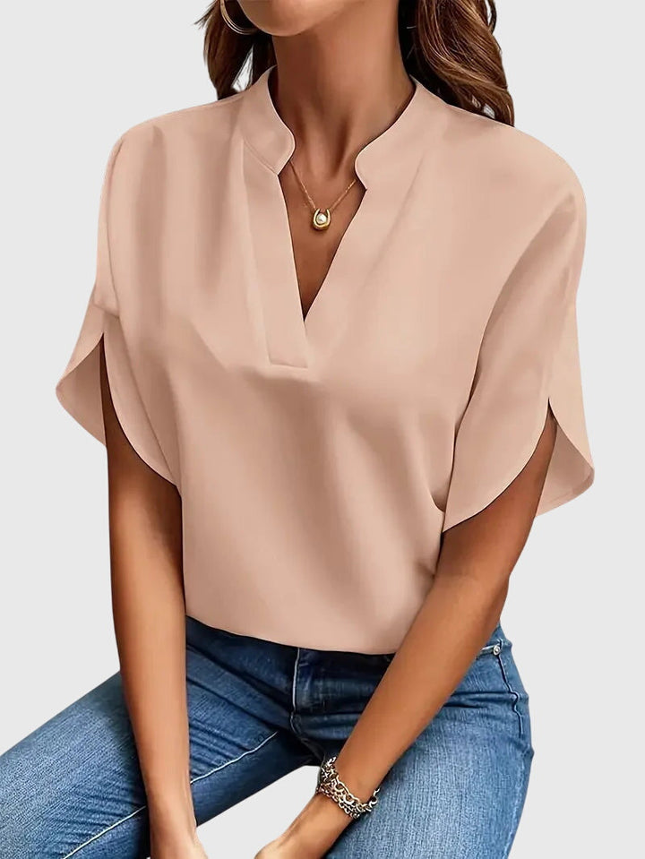 Helen | Soft and Elegant V-Neck Shirt