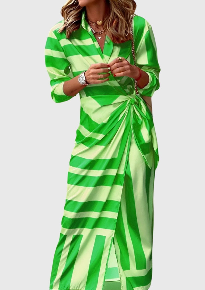 Helen | Elegant Wrap Dress with Print