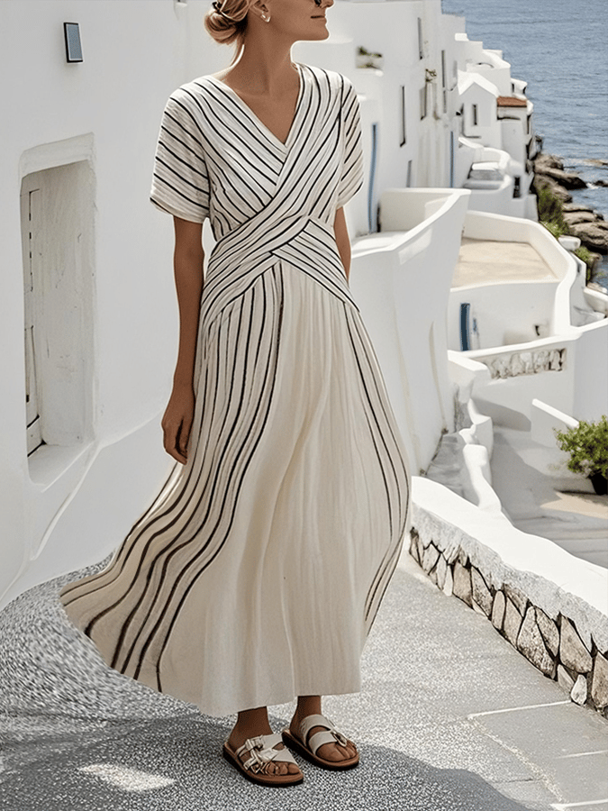 Sabrinah™ Elegant Print Dress