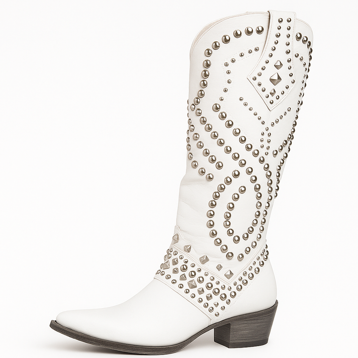 Renee | Western Studded Knee-High Boots