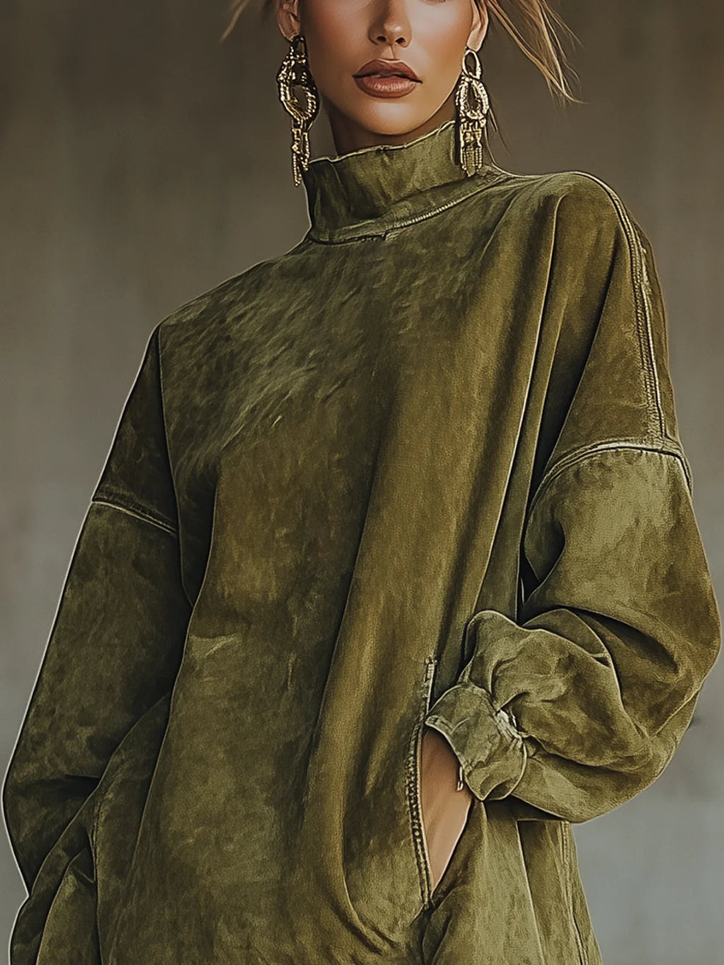 Sheri | Cozy Suede Fringe Dress