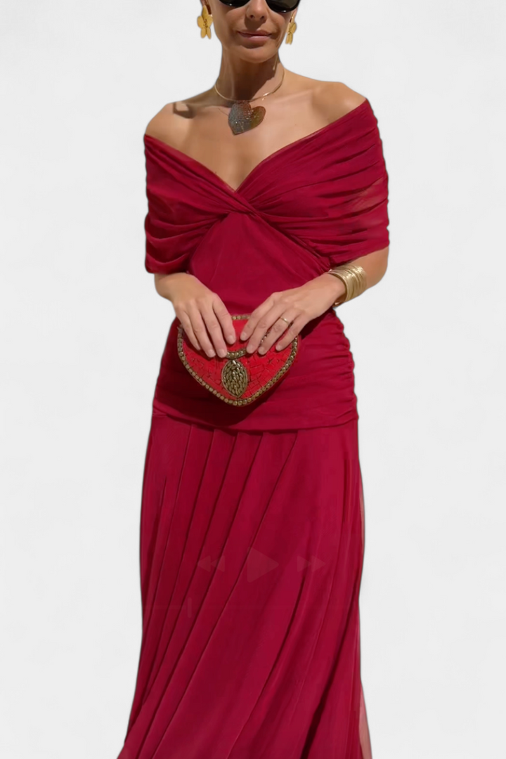 Alondra™ | Long Floral Dress with V-Neck