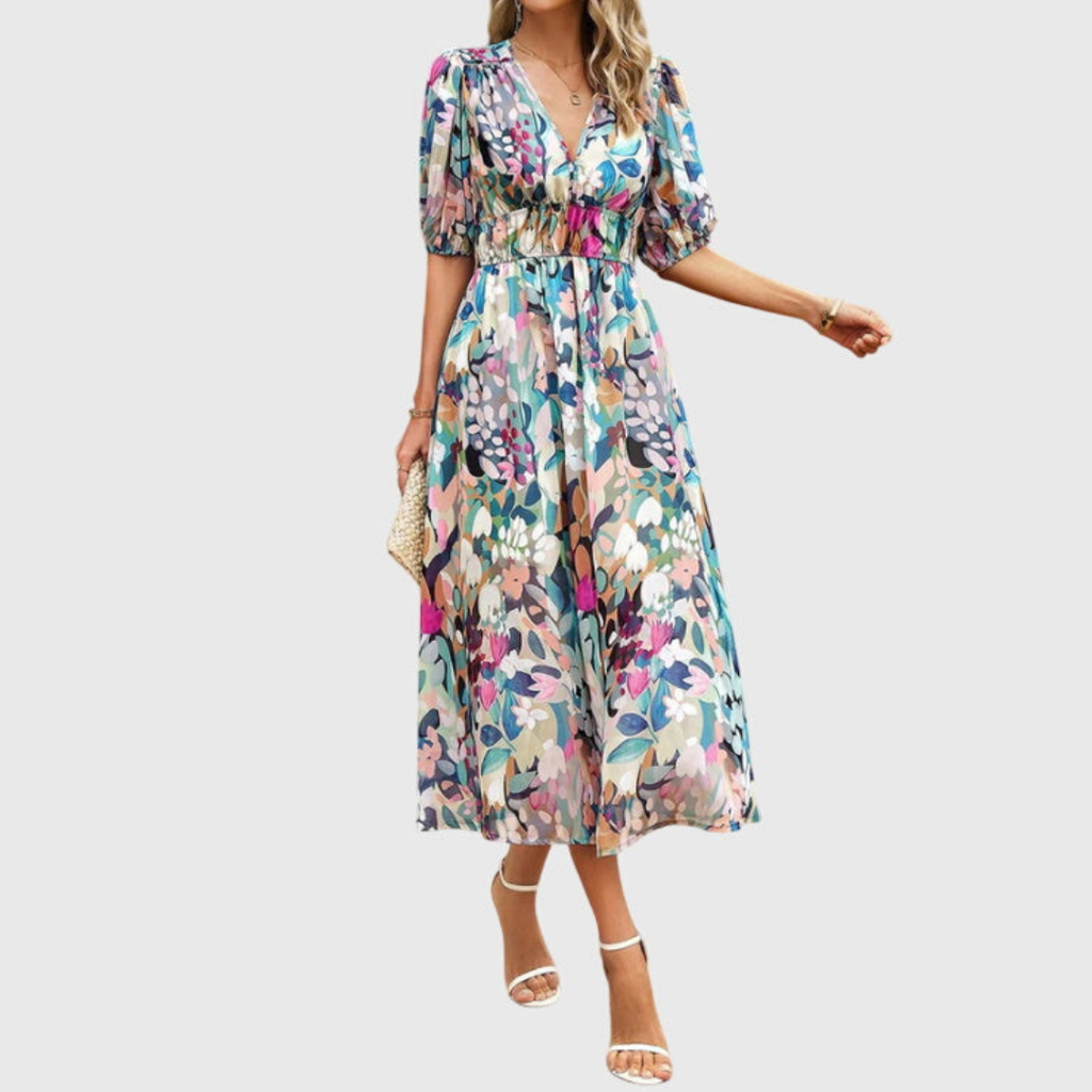 Grace | Flattering Floral Midi Dress