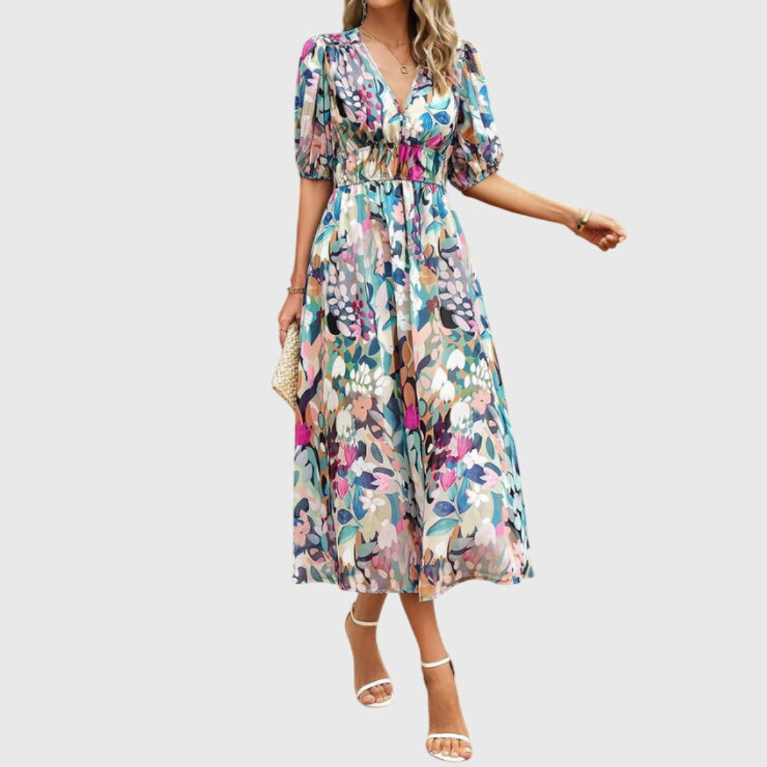 Grace | Flattering Floral Midi Dress