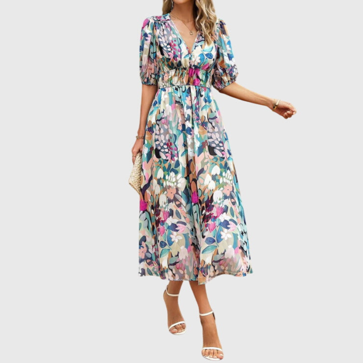 Grace | Flattering Floral Midi Dress