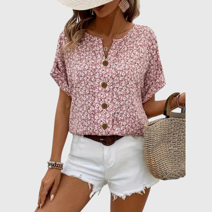 Sabine - Elegant Floral Summer Top