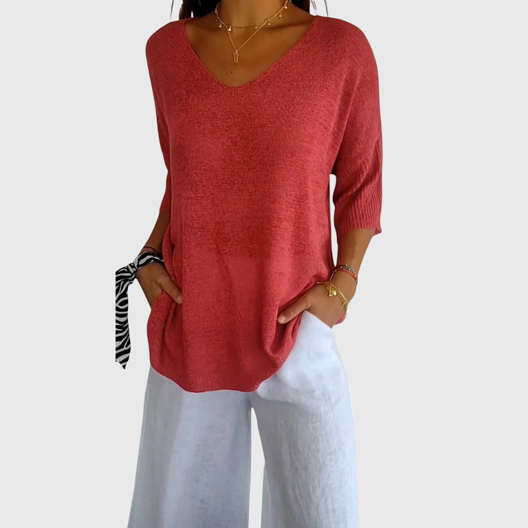 Grace | Elegant V-Neck Top