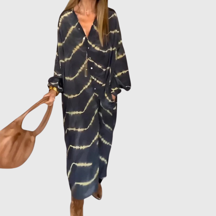Grace | Elegant Boho Striped Maxi Dress