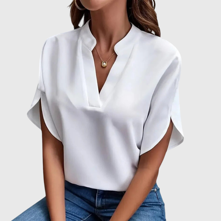 Helen | Soft and Elegant V-Neck Shirt