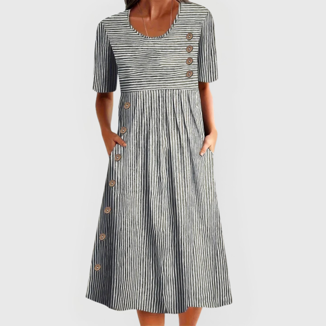Grace | Striped Midi Dress