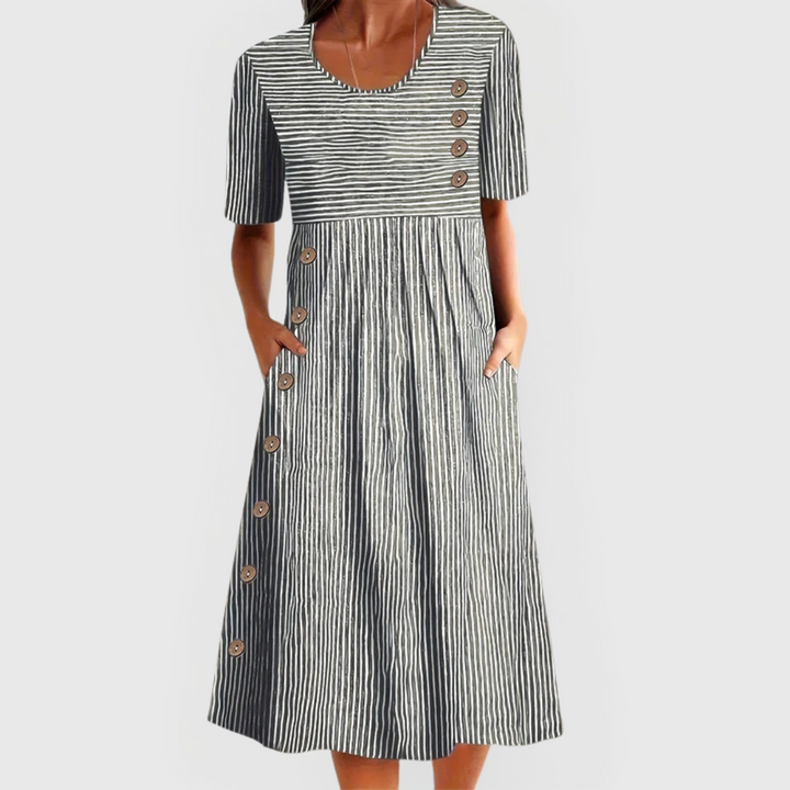 Grace | Striped Midi Dress